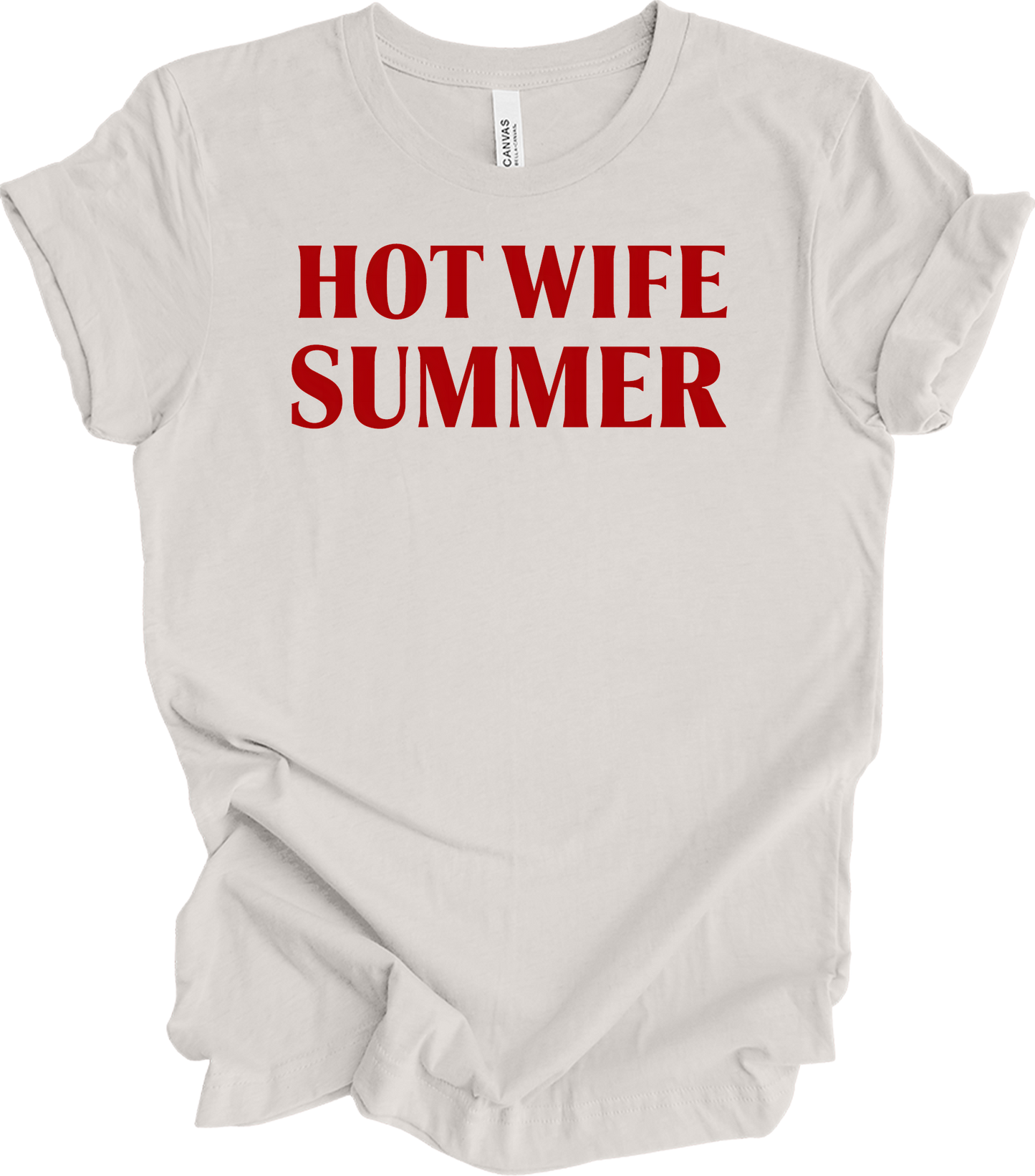 Hot Wife Summer - Fun & Stylish T-Shirt in Vintage White