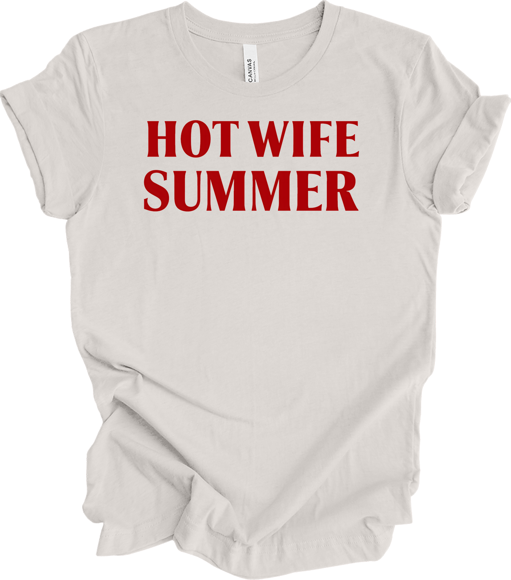 Hot Wife Summer - Fun & Stylish T-Shirt in Vintage White