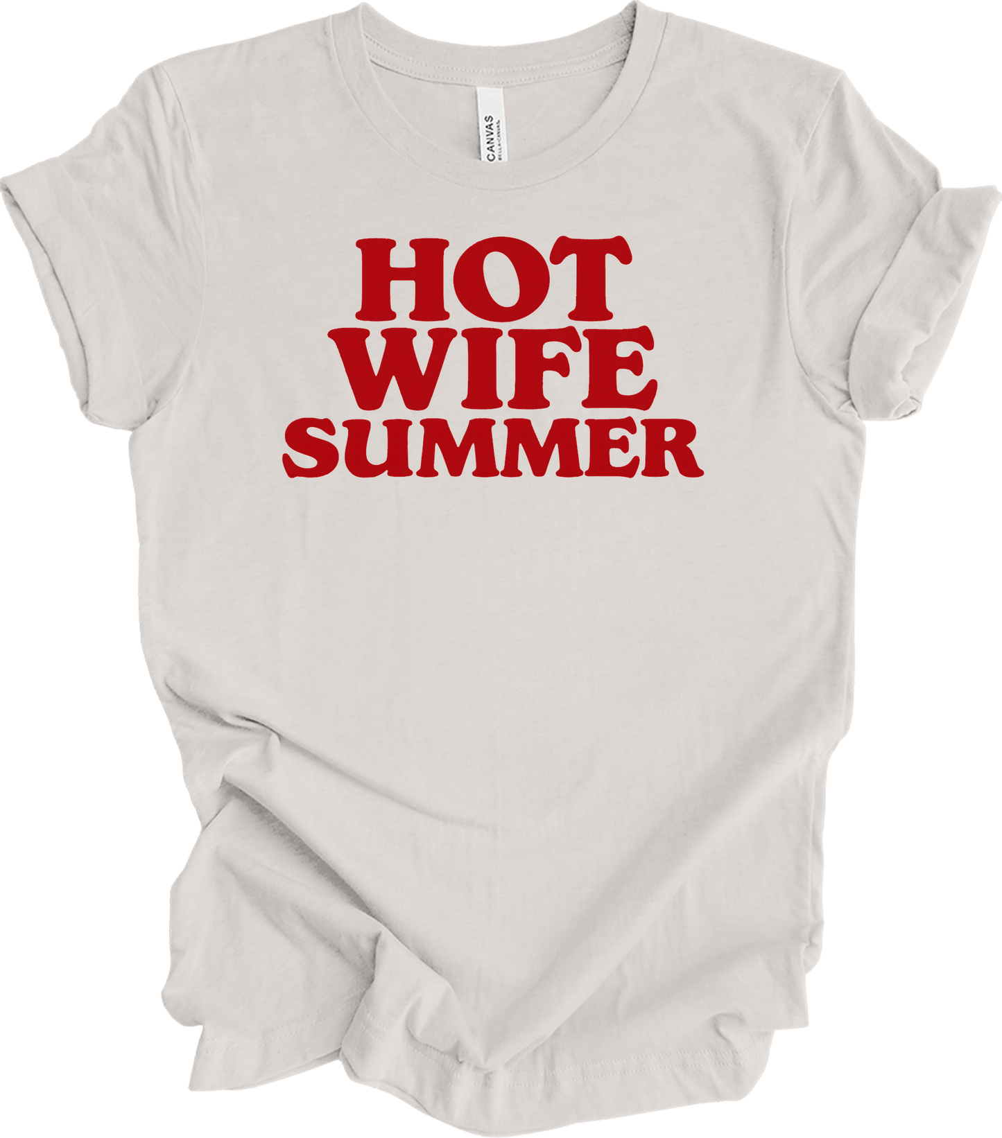 Hot Wife Summer - Fun Gift T-Shirt in Vintage White