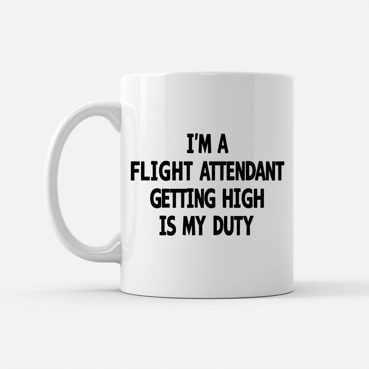 Flight Attendant Funny Mug in White