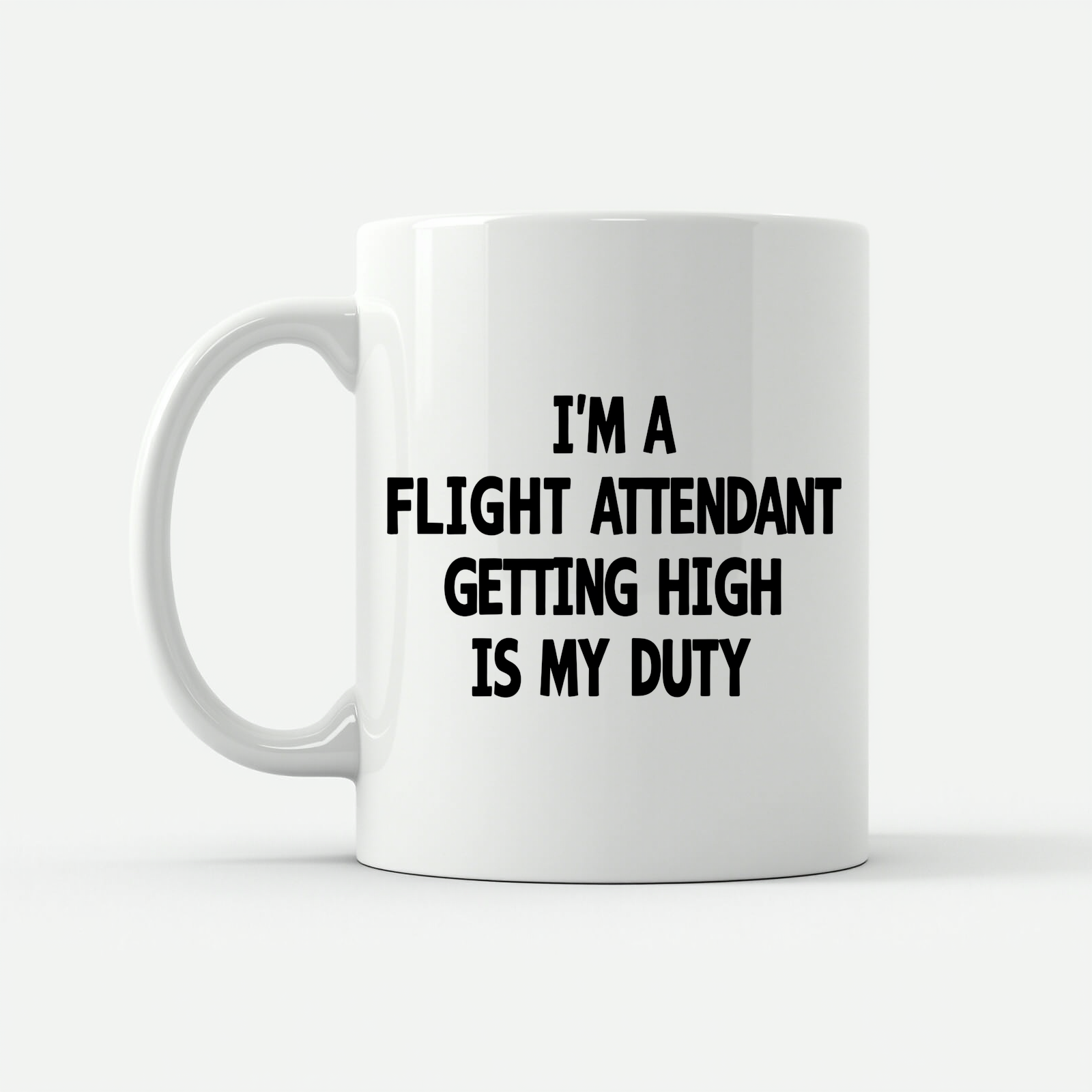 Flight Attendant Funny Mug in White