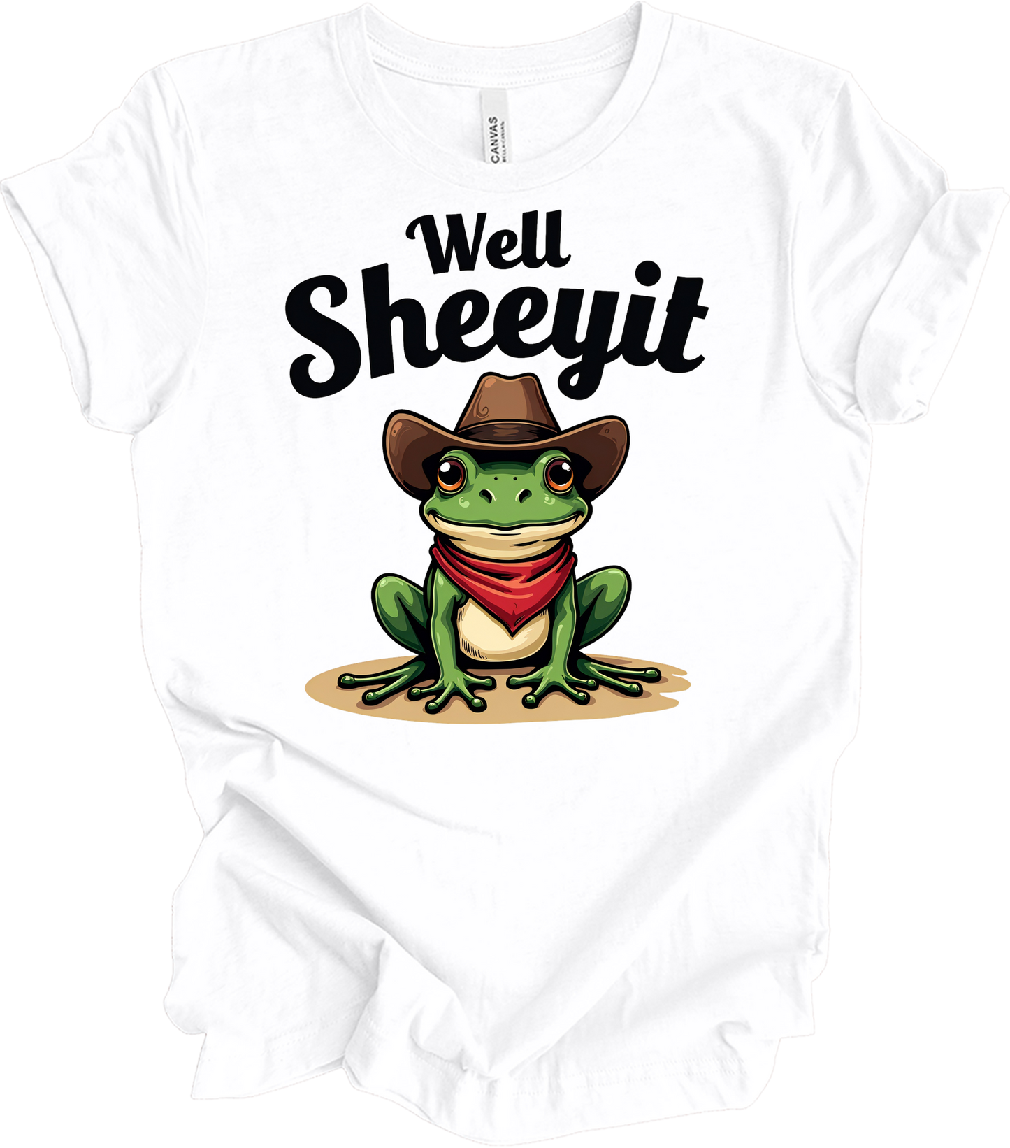 Cowboy Frog - Well Sheeyit T-Shirt in White