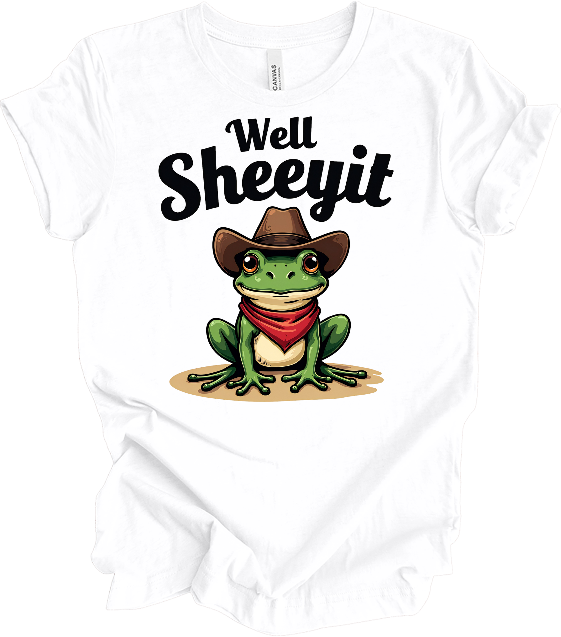 Cowboy Frog - Well Sheeyit T-Shirt in White