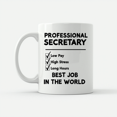 Professional Secretary - Funny Design Mug in White