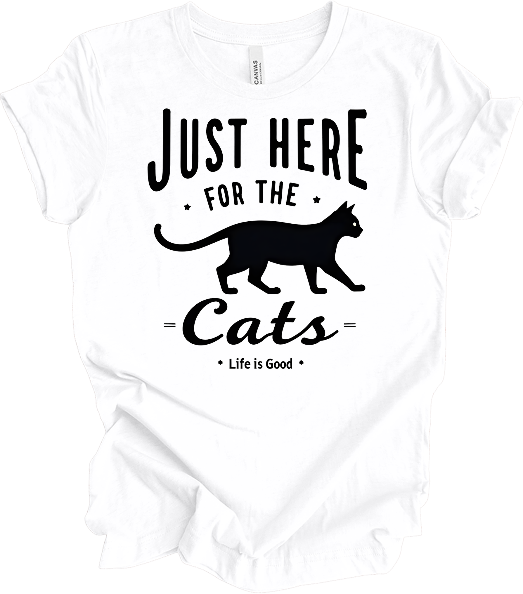 Here for the Cats T-Shirt in White