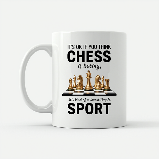 Chess : Checkmate Style Mug in White