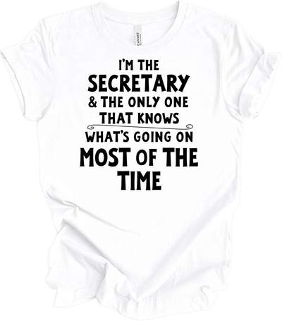 Secretary Knows T-Shirt in White
