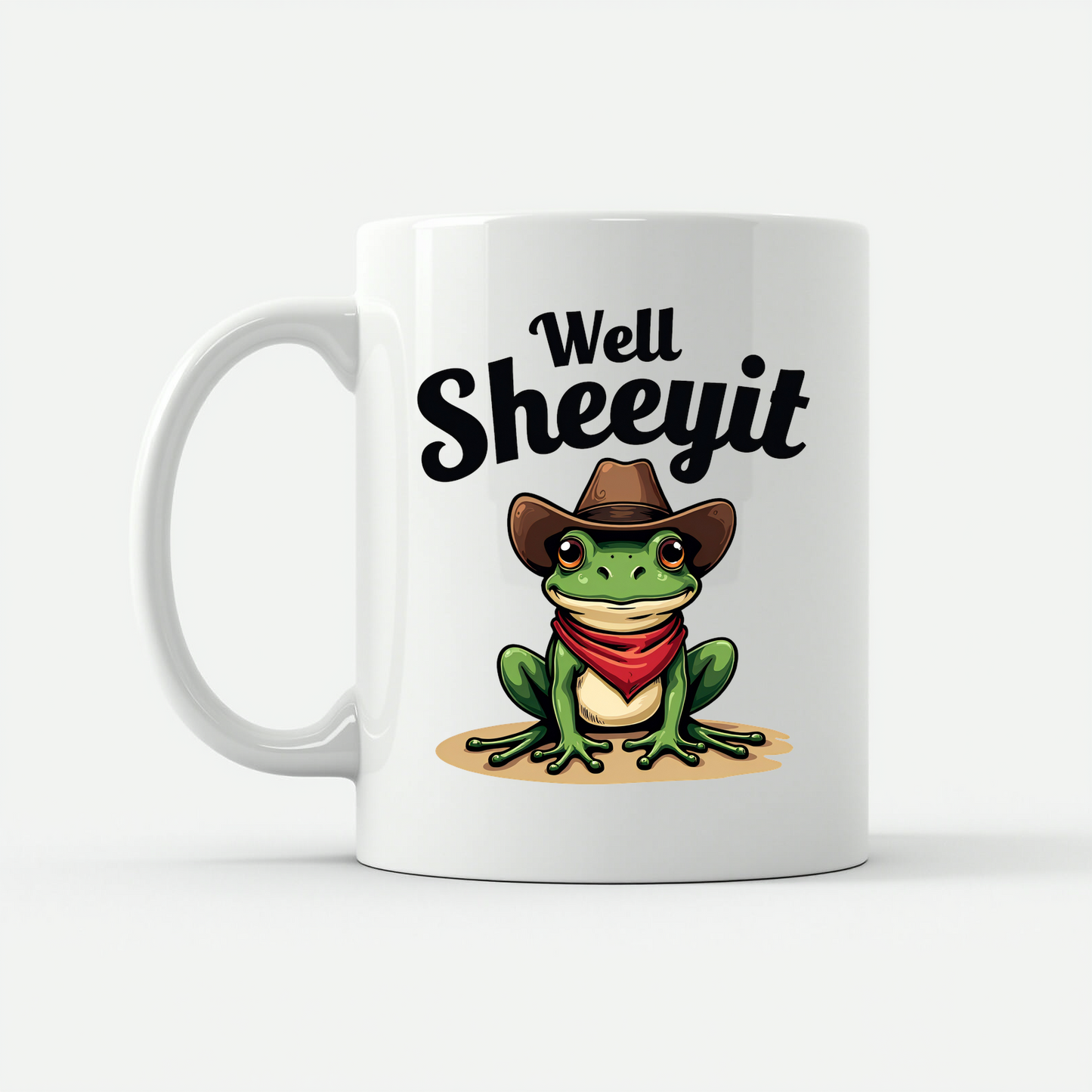 Cowboy Frog - Well Sheeyit Mug in White