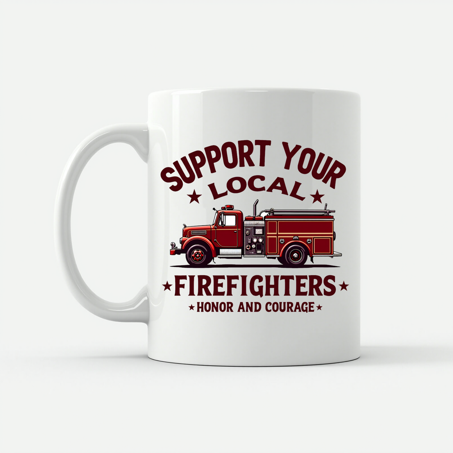 Support Local Firefighters Mug in White