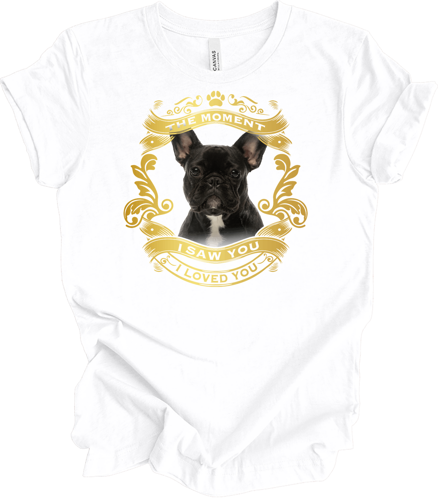 French Bulldog 'Love' T-Shirt in White