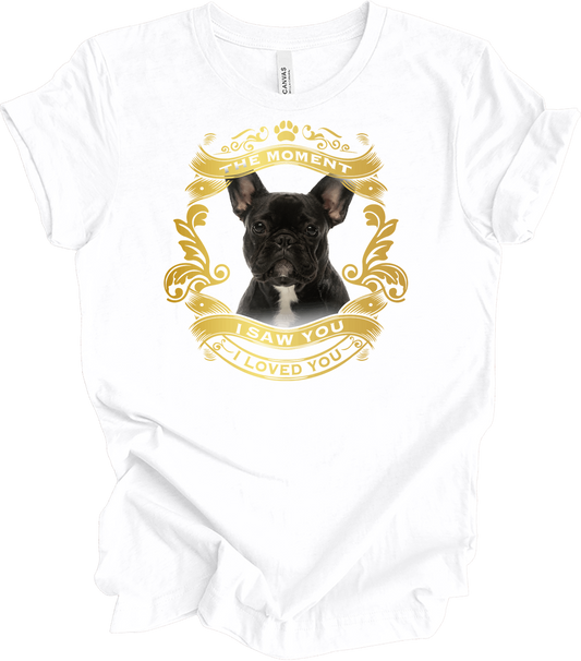 French Bulldog 'Love' T-Shirt in White