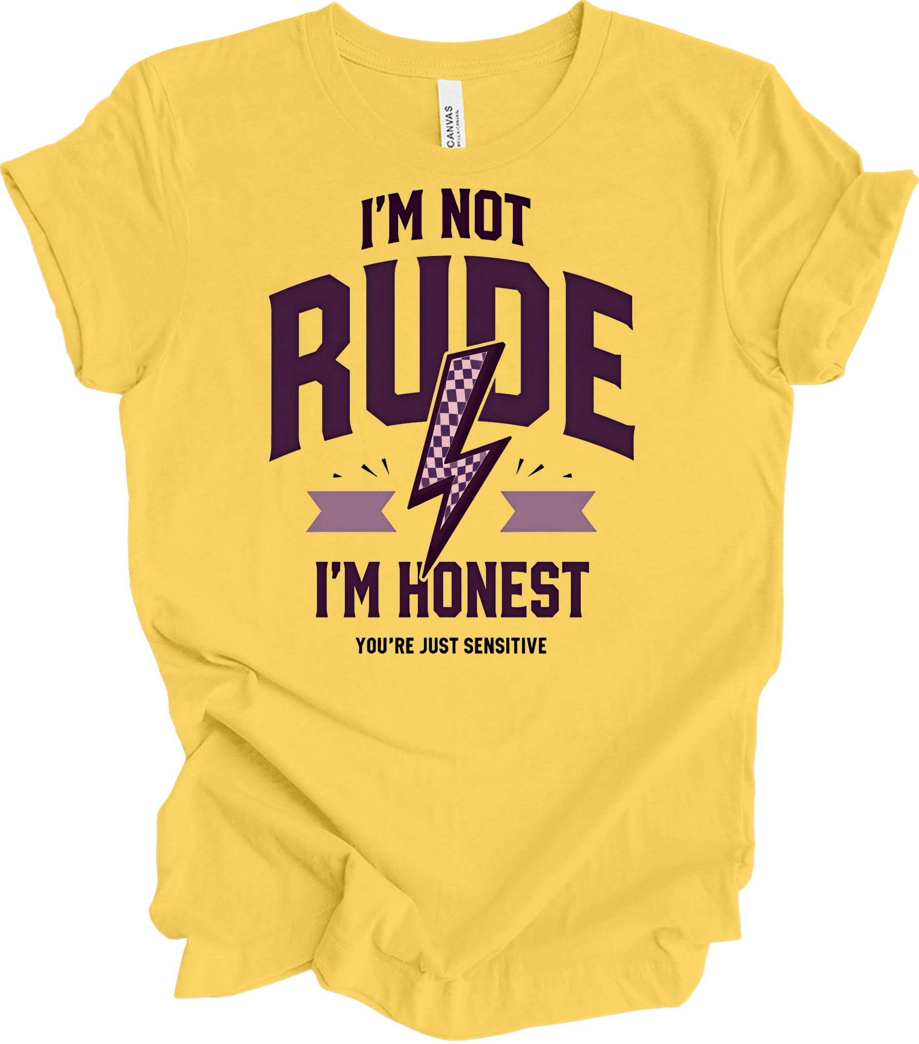 I'm Not Rude I'm Honest T-Shirt in Yellow