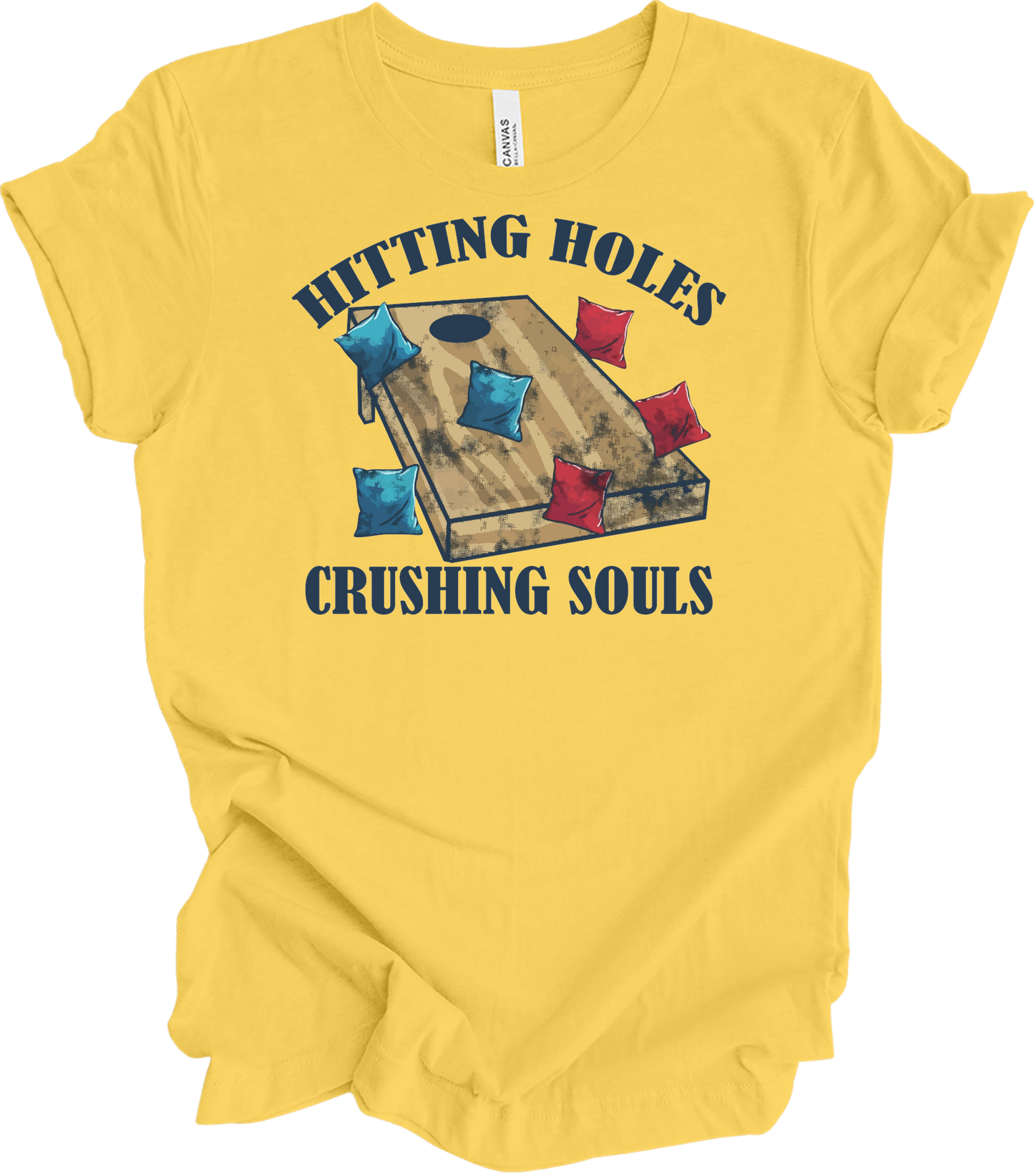 Hitting Holes Crushing Souls T-Shirt in Yellow