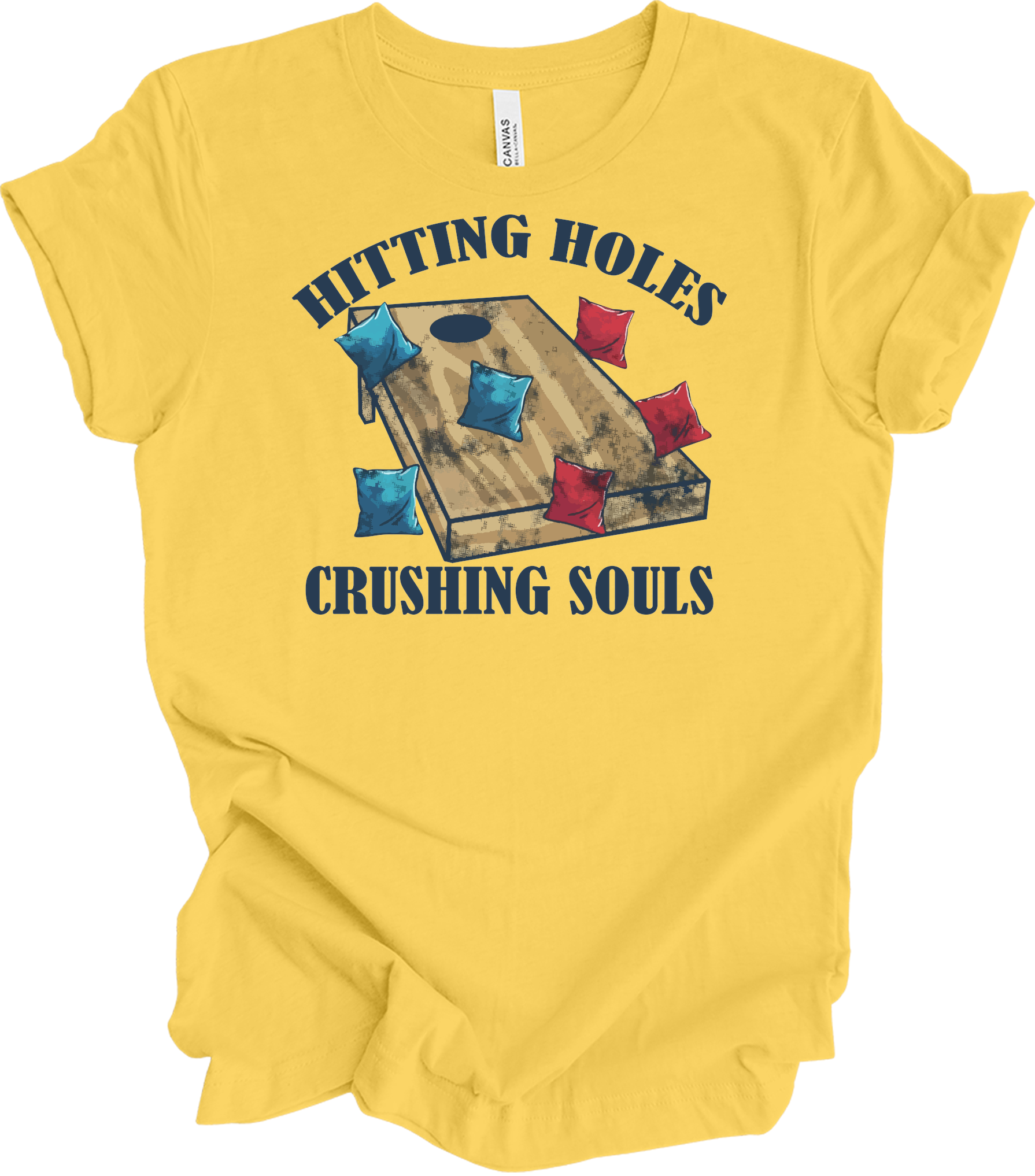 Hitting Holes Crushing Souls T-Shirt in Yellow