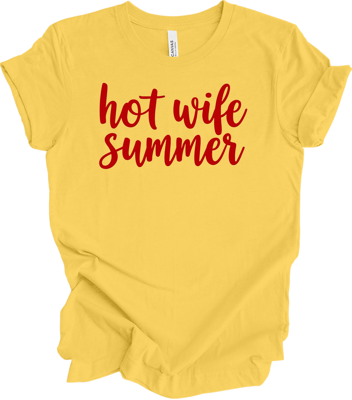 Hot Wife Summer - Fun & Stylish T-Shirt in Yellow