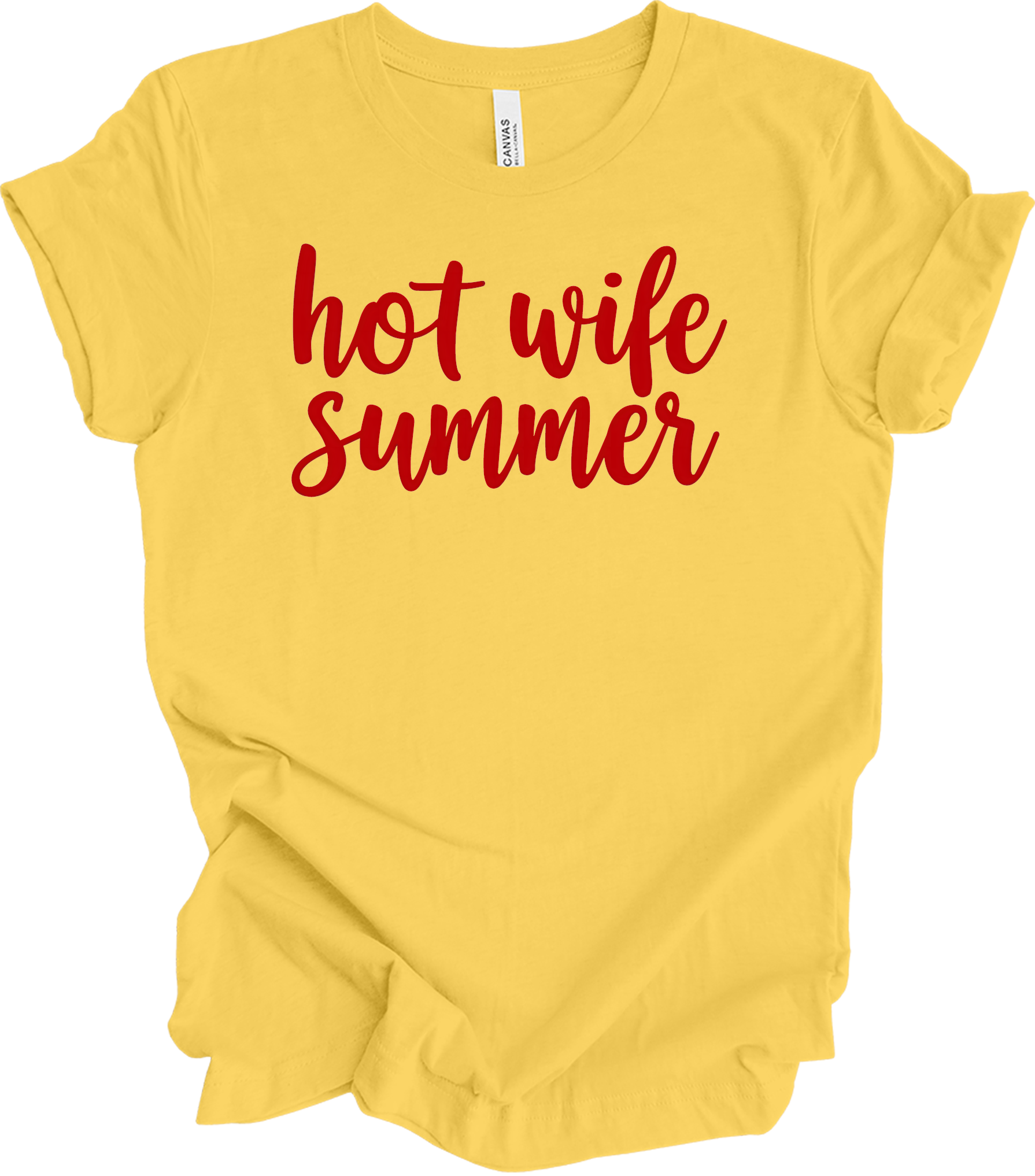 Hot Wife Summer - Fun & Stylish T-Shirt in Yellow