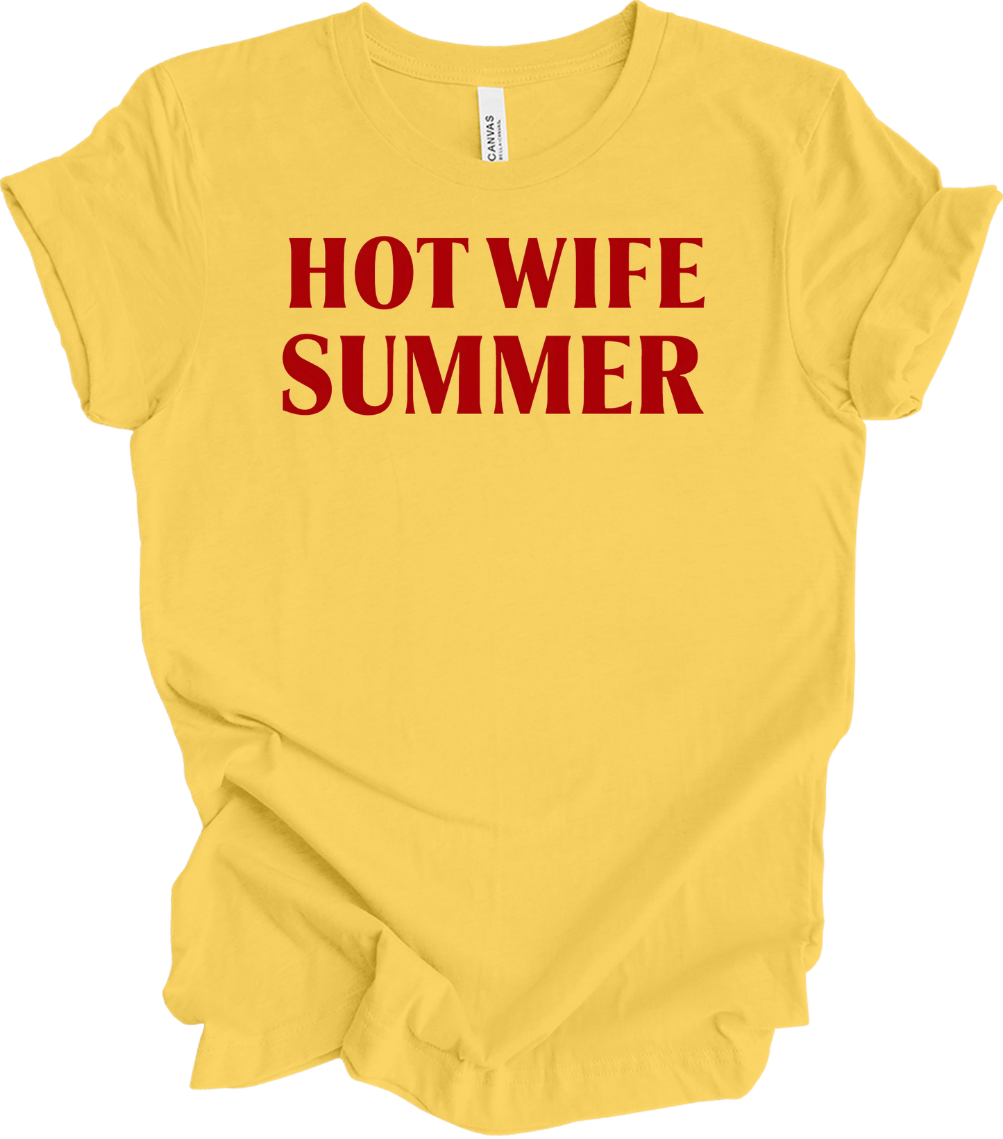 Hot Wife Summer - Fun & Stylish T-Shirt in Yellow