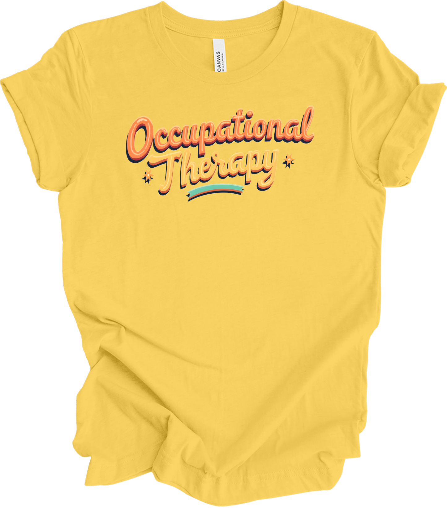 Retro Occupational Therapy T-Shirt in Yellow