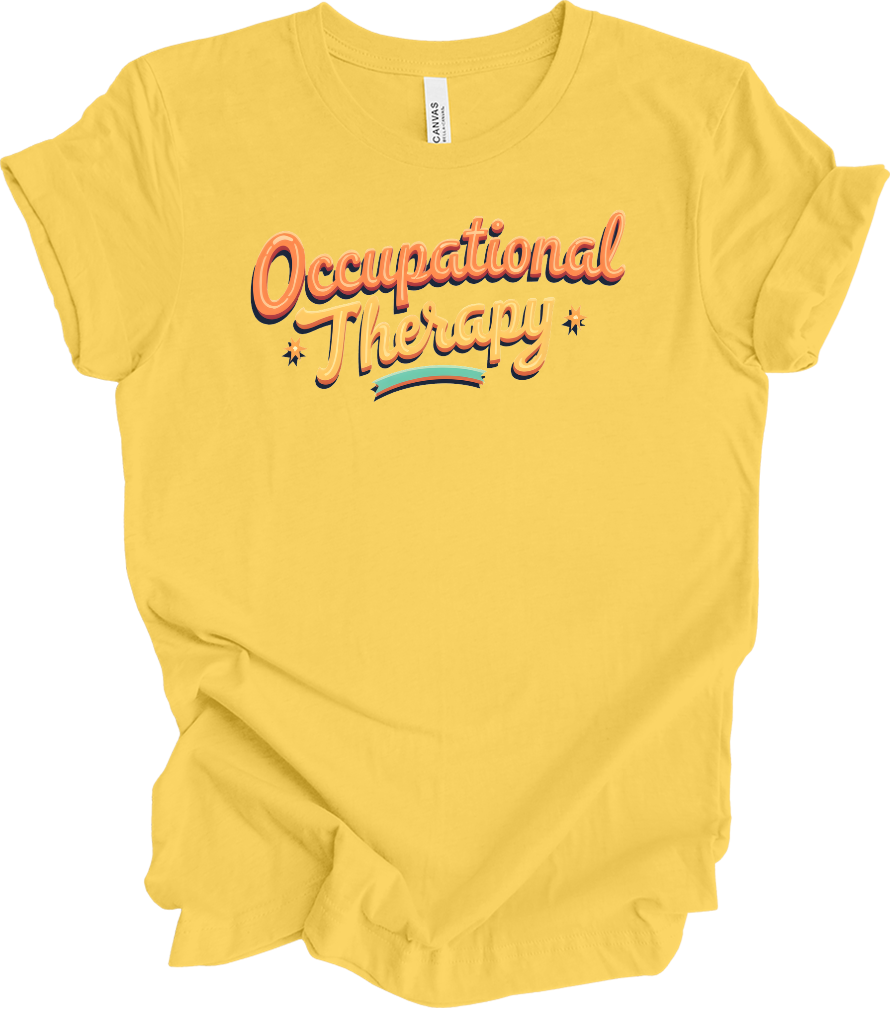 Retro Occupational Therapy T-Shirt in Yellow