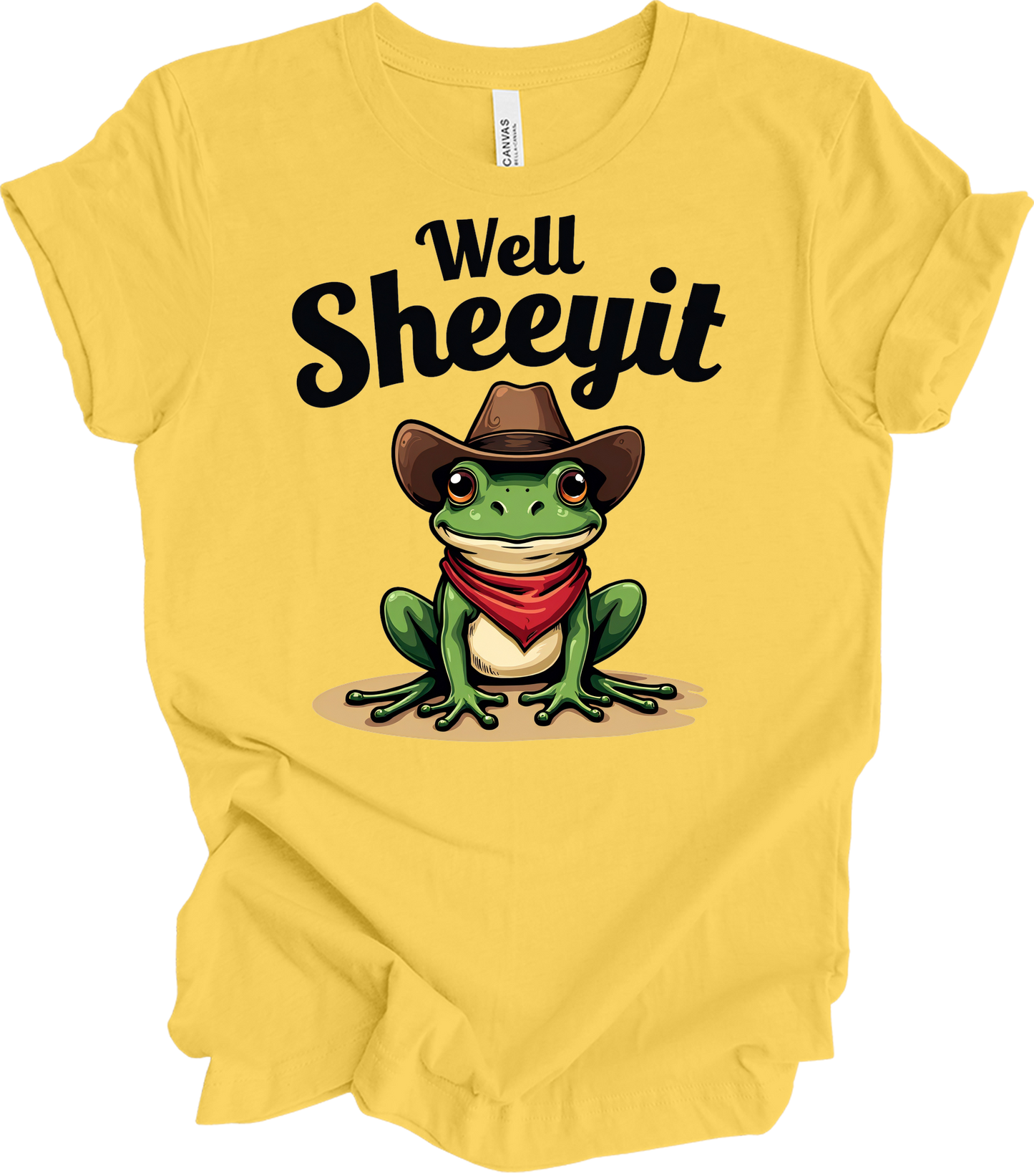 Cowboy Frog - Well Sheeyit T-Shirt in Yellow